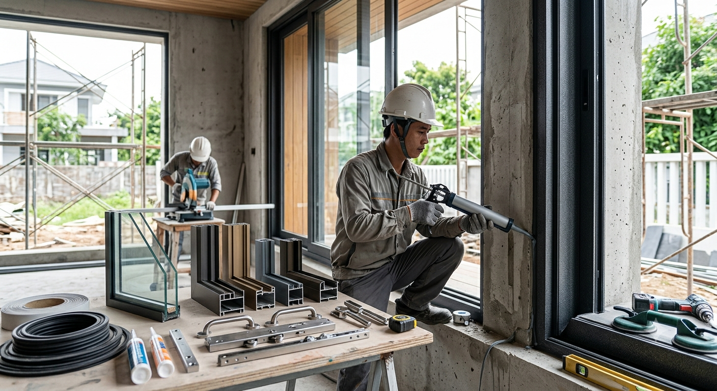 Các yếu tố cấu thành báo giá thi công nhôm kính theo yêu cầu